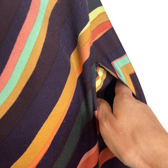 Anthropologie Runi Striped  Slip Dress ChevronMidi Crisscross Back Flowy Boho XS - Picture 8 of 13